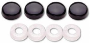 Black License Plate Caps Bolt SCREW Covers - Set of 4