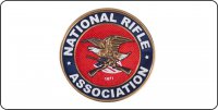 National Rifle Association On White Photo License Plate