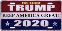 Re-Elect Trump 2020 Metal License Plate