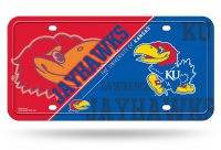 Kansas Jayhawks Metal License Plate