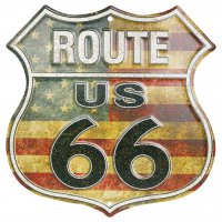 Route 66 Metal Parking Sign