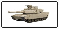 M1 Abrams Tank Photo License Plate