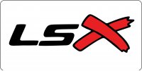 LSX Logo On White Photo License Plate