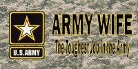 Army Wife Photo License Plate