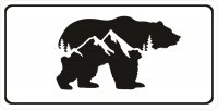 Bear Silhouette Photo License Plate