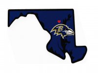 Baltimore Ravens Home State Vinyl Sticker
