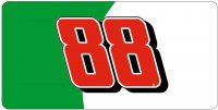 NASCAR #88 Green and White Photo License Plate