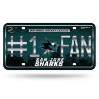 San Jose Sharks #1 Fan Metal License Plate