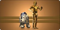 R2-D2 And C3PO Star Wars Photo License Plate