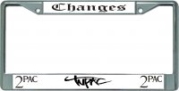 Tupac Changes Chrome License Plate Frame