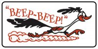 Beep Beep Roadrunner Photo License Plate
