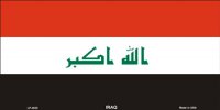 Iraq Flag License Plate