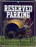 St. Louis Rams Metal Parking Sign