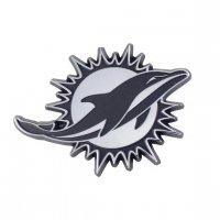 Miami Dolphins 3-D Metal Auto Emblem