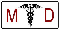 MD Medical Doctor Photo License Plate
