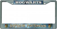 Hogwarts Expecto Patronum Chrome License Plate Frame