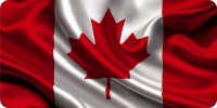 Canada Flag Wavy Photo License Plate