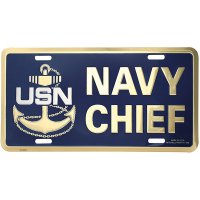 Navy Chief E-7 License Plate