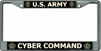 U.S. Army Cyber Command Chrome License Plate Frame