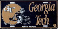 Gerogia Tech with Helmet License Plate