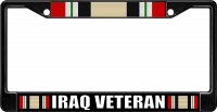 Iraq Veteran Black License Plate Frame