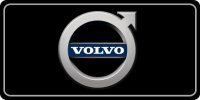 Volvo Logo On Black Photo License Plate