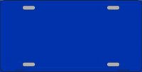 Blue Metallic Solid Background Metal License Plate