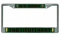 U.S. Army 2nd Lieutenant Chrome License Plate Frame