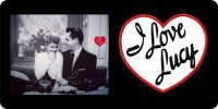 I Love Lucy with Ricky on Black License Plate