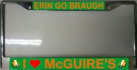 Erin Go Braugh with Red Heart Photo License Plate Frame