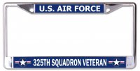 Custom U.S. Air Force Any Squadron Veteran Chrome License Plate