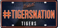 Detroit Tigers #TigersNation Metal License Plate