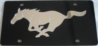 Ford Mustang Black Laser License Plate