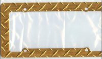 Diamond Plate Gold License Frame