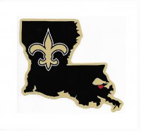 New Orleans Saints Home State Vinyl Sticker