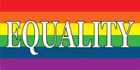 Equality Gay Pride Flag Photo License Plate