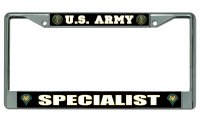 U.S. Army Specialist Photo License Plate Frame