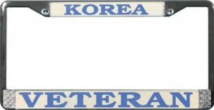 Korea Veteran License Plate Frame