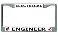 Electrical Engineer Chrome License Plate Frame