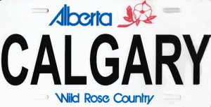 Alberta Calgary Wild Rose Country Photo License Plate