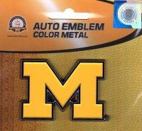 Michigan Wolverines 3-D Color Metal Auto Emblem
