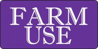 Farm Use On Purple Photo License Plate