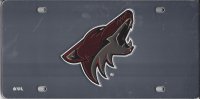 Phoenix Coyotes (Silver) Laser License Plate