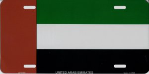 United Arab Emirates Flag Metal License Plate