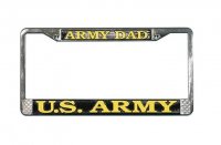 U.S. Army Dad Chrome License Plate Frame
