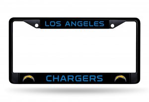 Los Angeles Chargers Black License Plate Frame