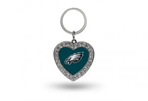Philadelphia Eagles Bling Rhinestone Heart Keychain