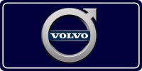 Volvo Logo On Blue Photo License Plate