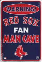 Boston Red Sox Man Cave Metal Parking Sign