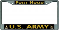 U.S. Army Fort Hood Chrome License Plate Frame
